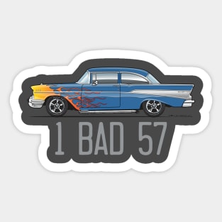 One Bad 57-Harbor Blue Sticker